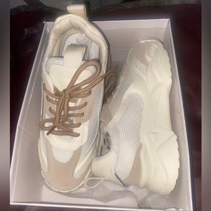 Multi-Color Brown and Beige Sneakers